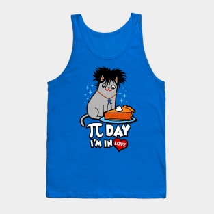 Funny Cute Cat 90's Funny Pi Day Catshirt Meme Tank Top